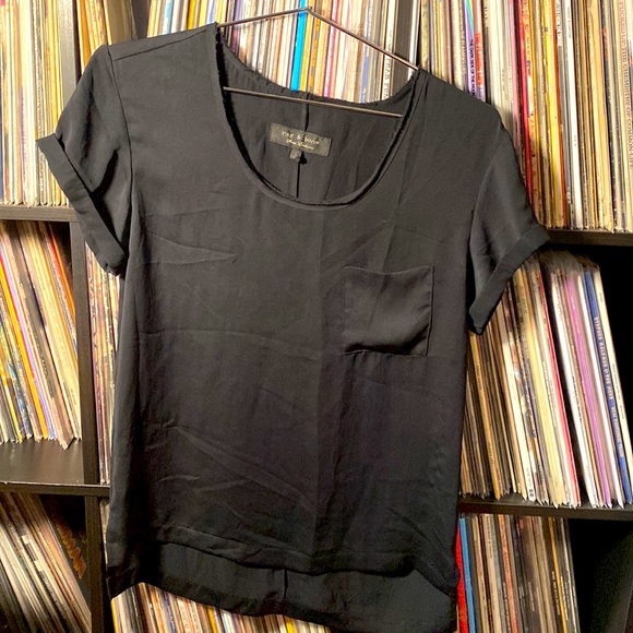 Rag and Bone silk tee top. Size small. - Picture 2 of 2
